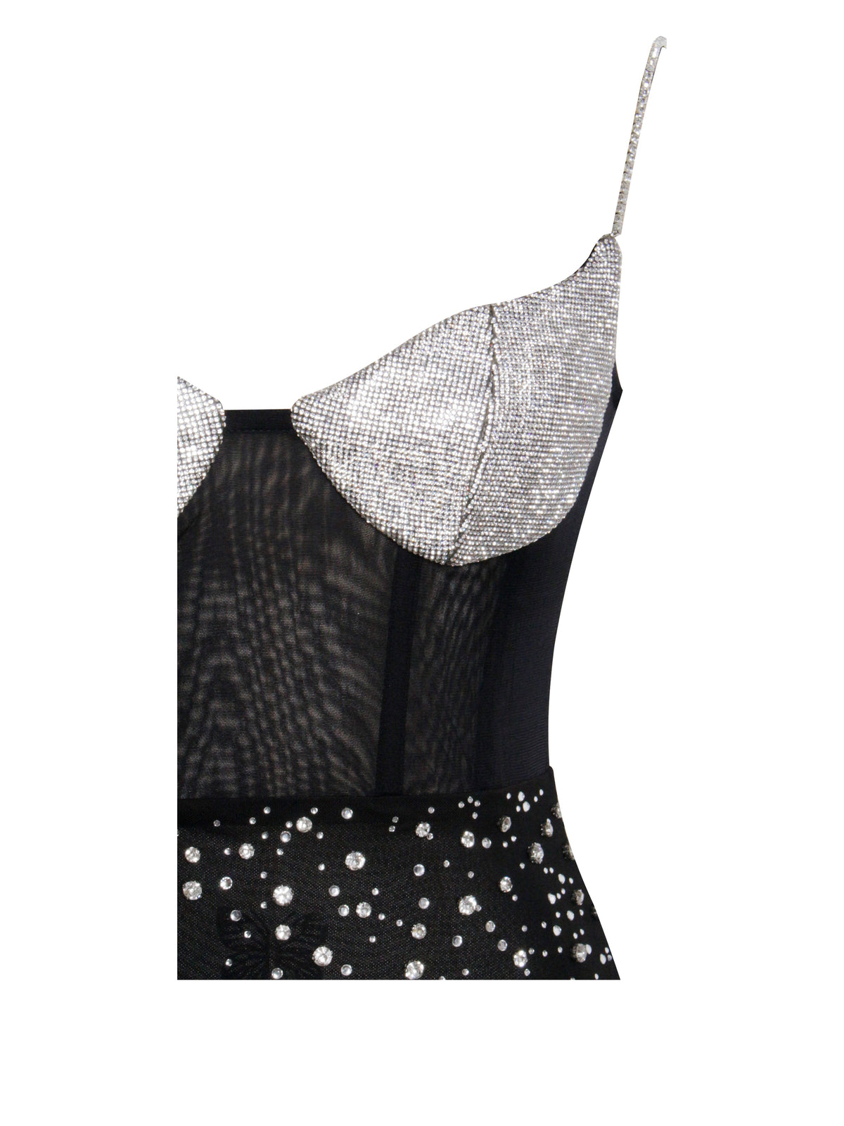 Jimena Crystal Embellished Back Slit Maxi Dress (Archive Sale)