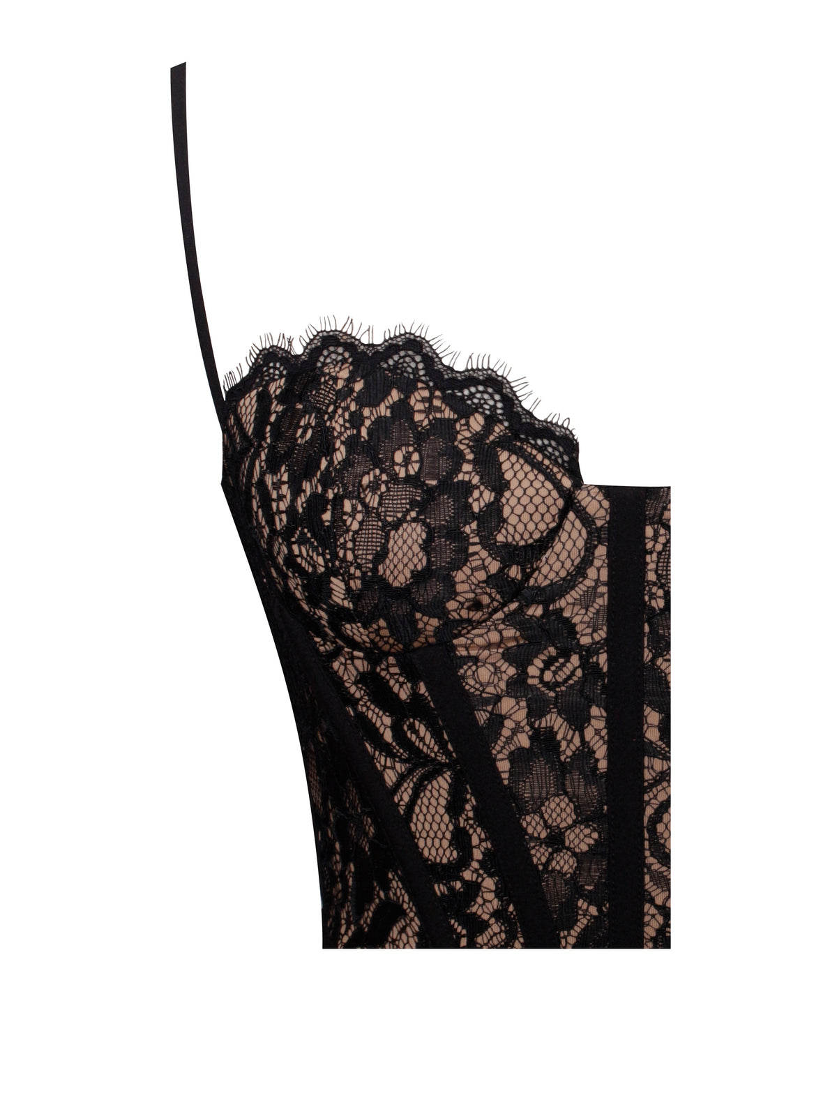 Junia Black Lace Corset Maxi Dress (Archive Sale)