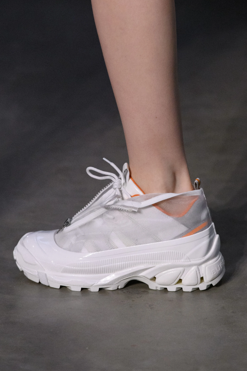 Burberry White Mesh and Rubber ArthurLow Top Women's Sneakers