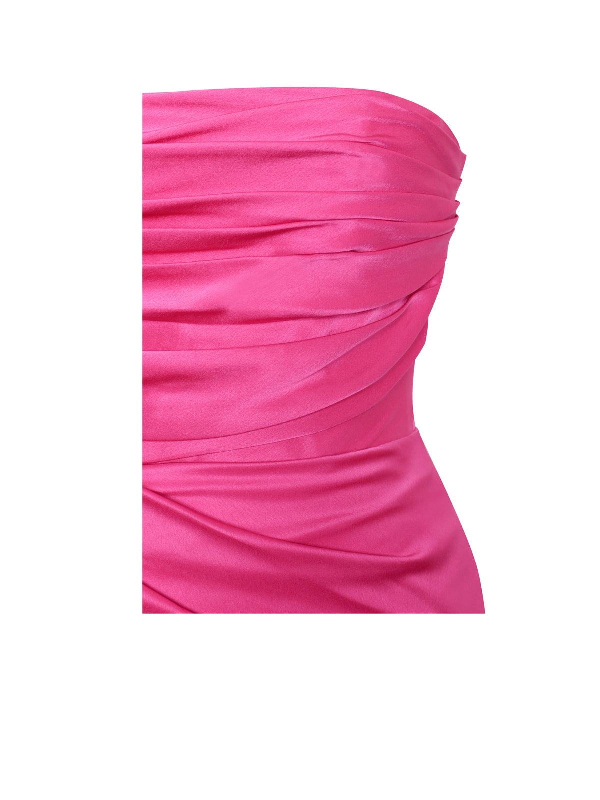 Perrin Fuchsia Pink Feather Dress High Slit Gown (Archive Sale)