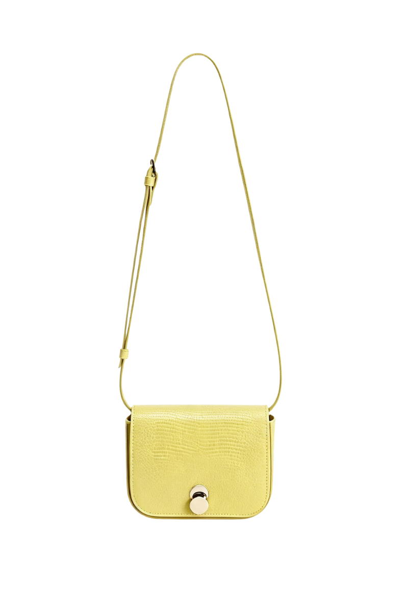 Fabiana Filippi Leather Eclissi Crossbody Bag Yellow