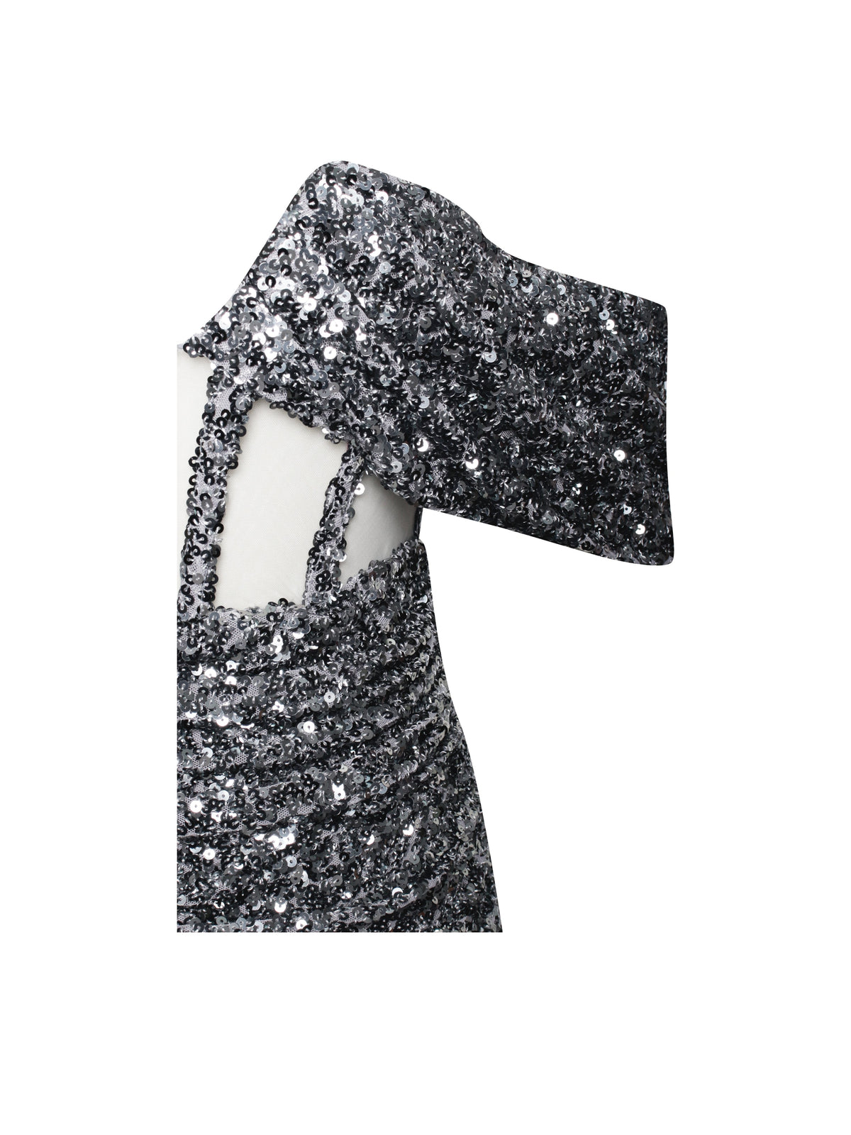 Weston Silver Sequin Off Shoulder Corset Dress (Archive Sale)