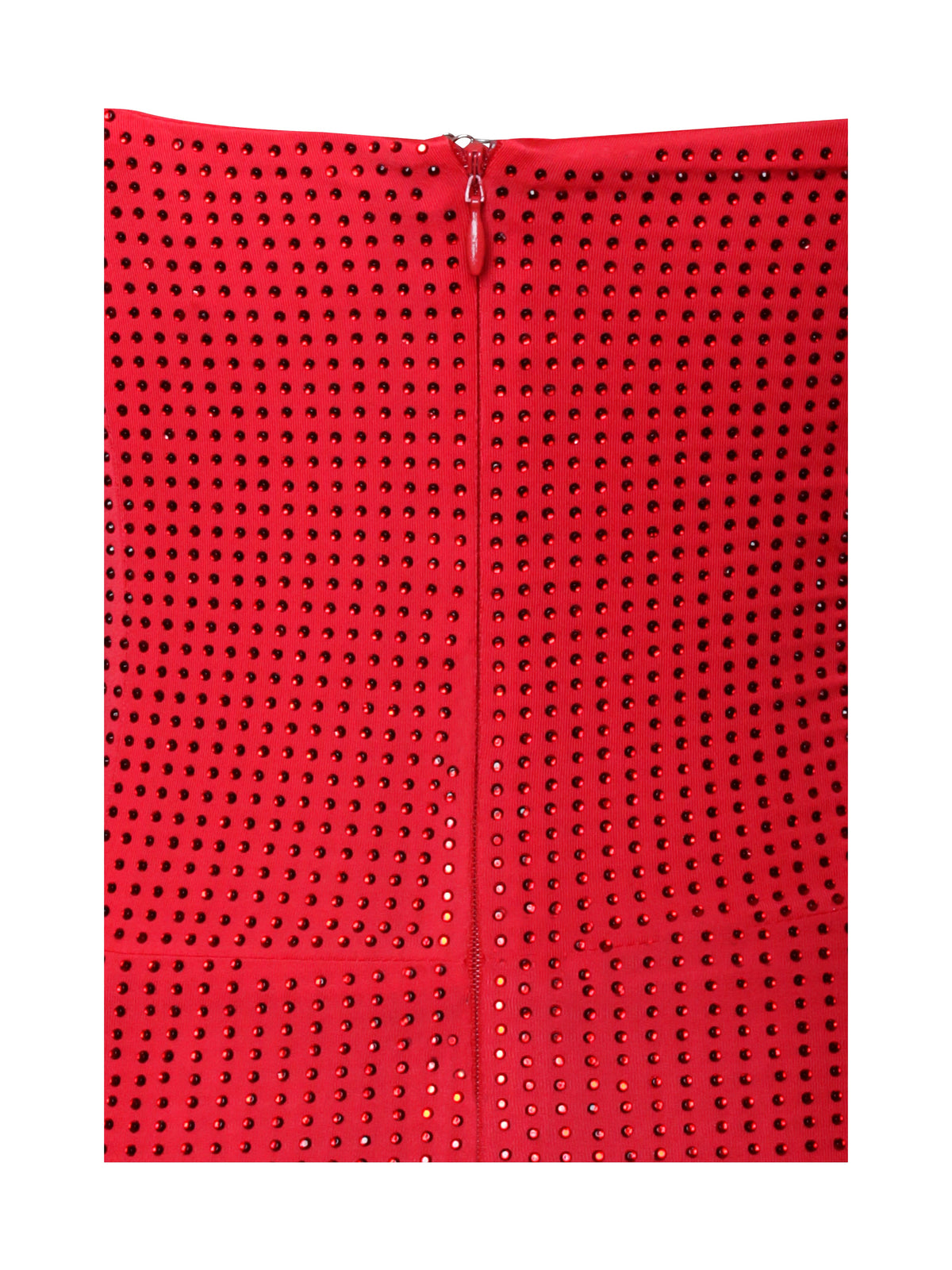 Paget Red Mesh Rhinestone Embellished High Slit Gown (Archive Sale)
