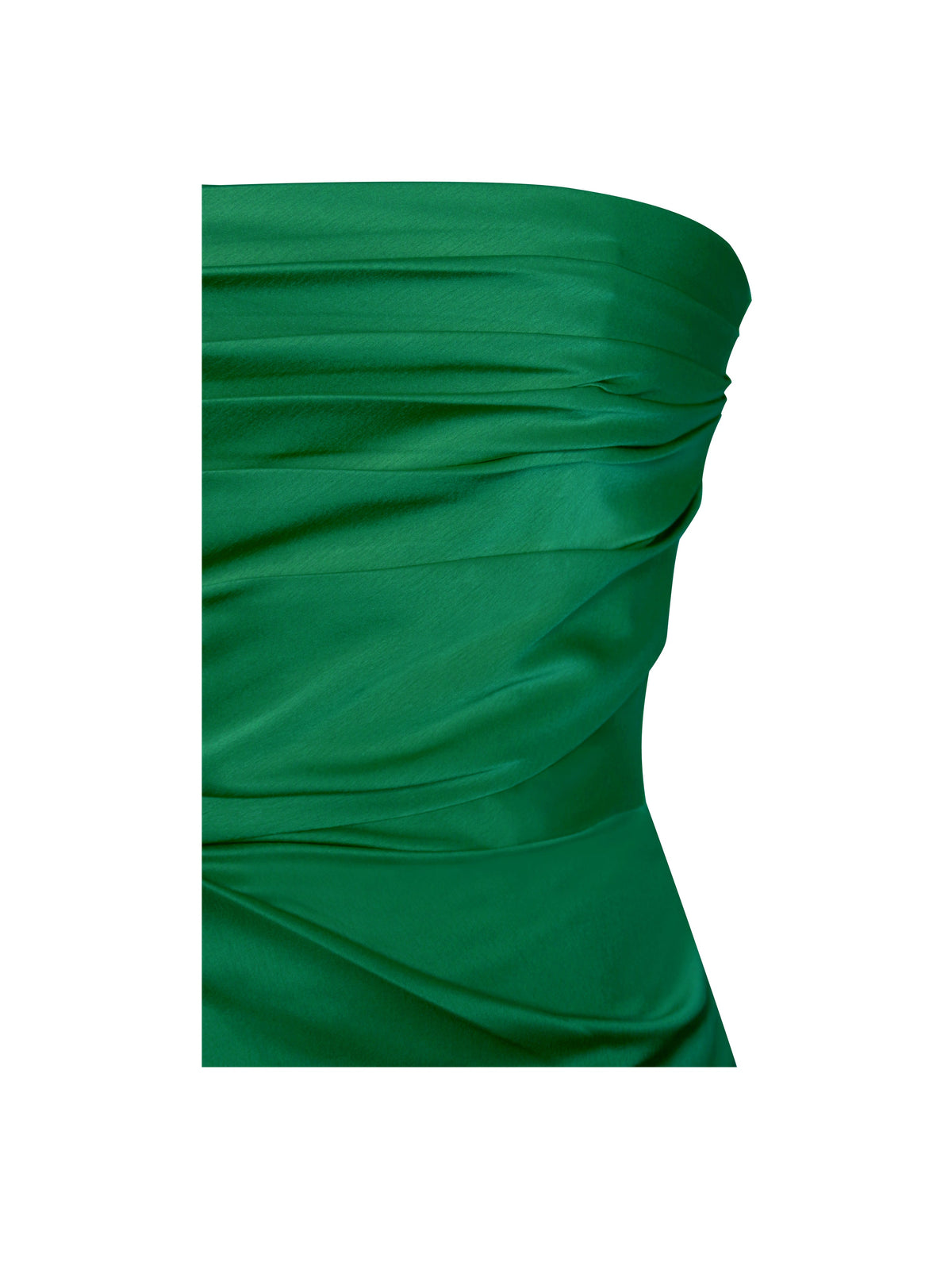 Perrin Emerald Green Feather Dress High Slit Gown (Archive Sale)