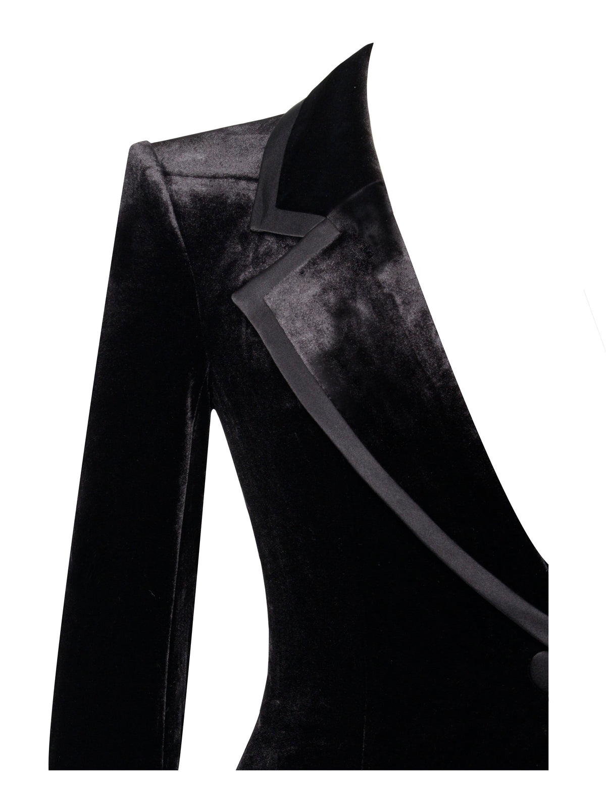 Willow Velvet High Slit Blazer Gown (Archive Sale)