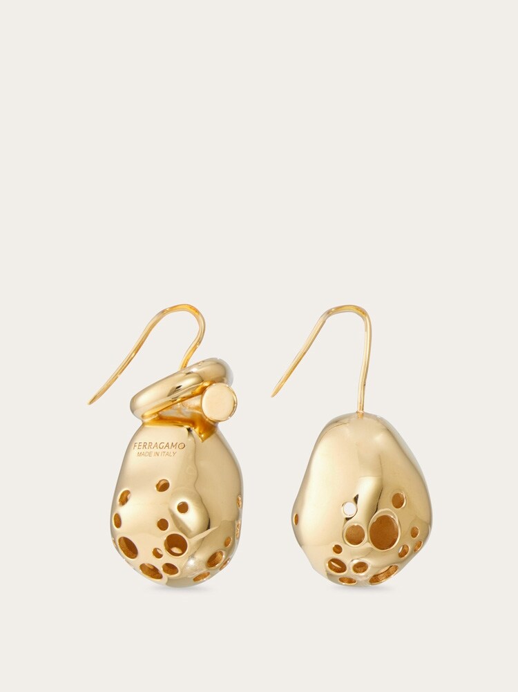 FERRAGAMO WOMEN'S GOLD BRASS DROP EARRINGS