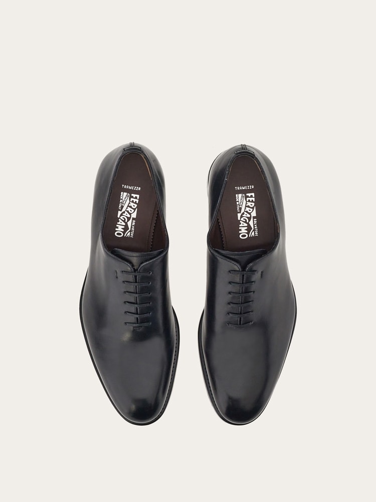 FERRAGAMO MEN'S BLACK CALF LEATHER SHOE