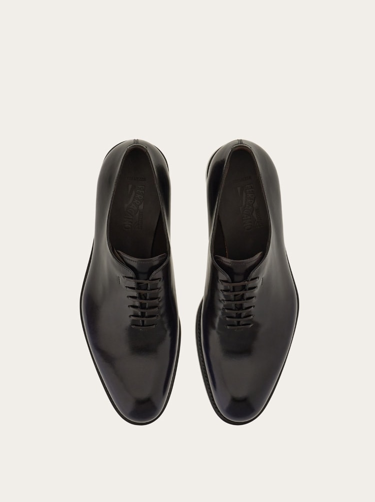 FERRAGAMO MEN'S DARK BLUE CALF LEATHER SHOES