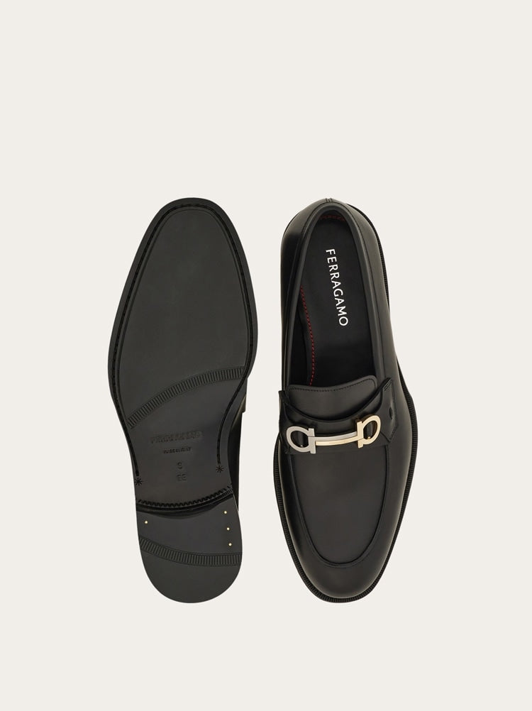 FERRAGAMO MEN'S BLACK CALF LEATHER SHOES