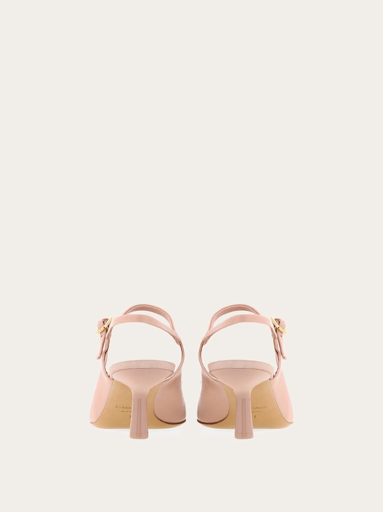 FERRAGAMO WOMEN'S BLUSH LEATHER SLINGBACK SHOE
