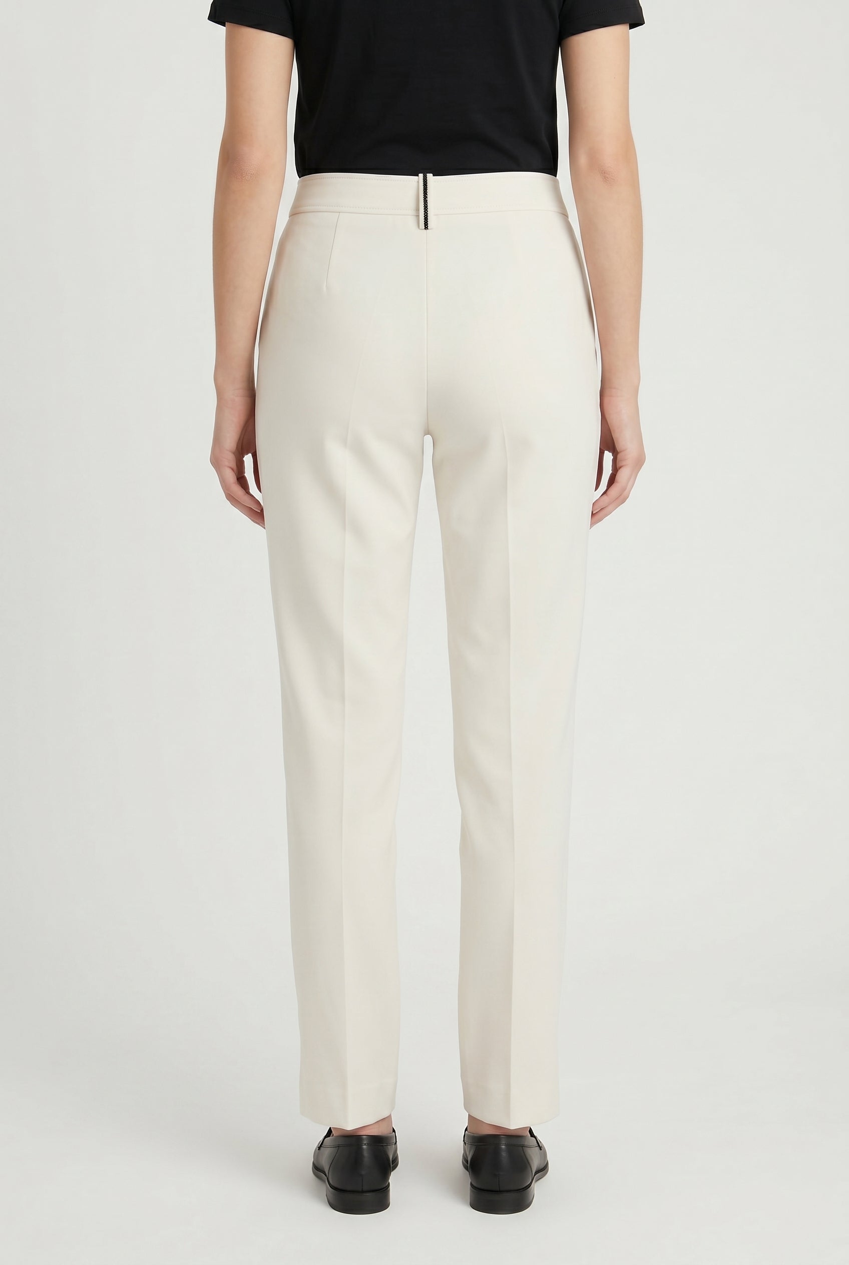 BRUNELLO CUCINELLI WOMEN'S OFF WHITE TAILORED TROUSERS