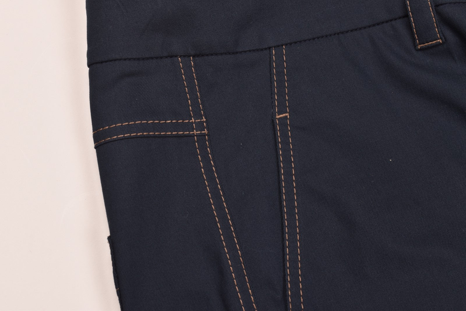 BRUNELLO CUCINELLI WOMEN'S DARK BLUE TAILORED TROUSERS
