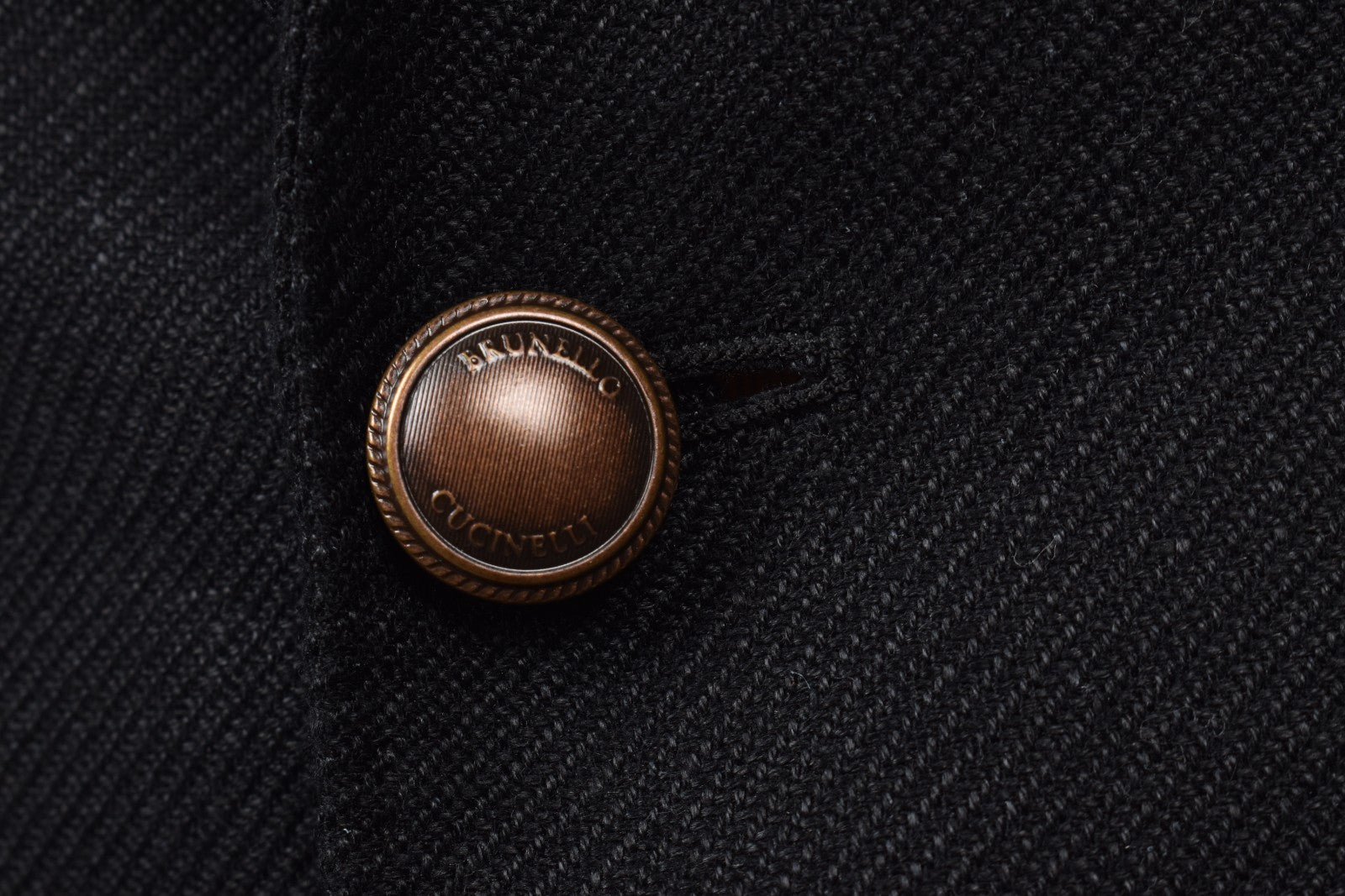 BRUNELLO CUCINELLI MEN'S BLACK WOOL BLEND TAILORED BLAZER