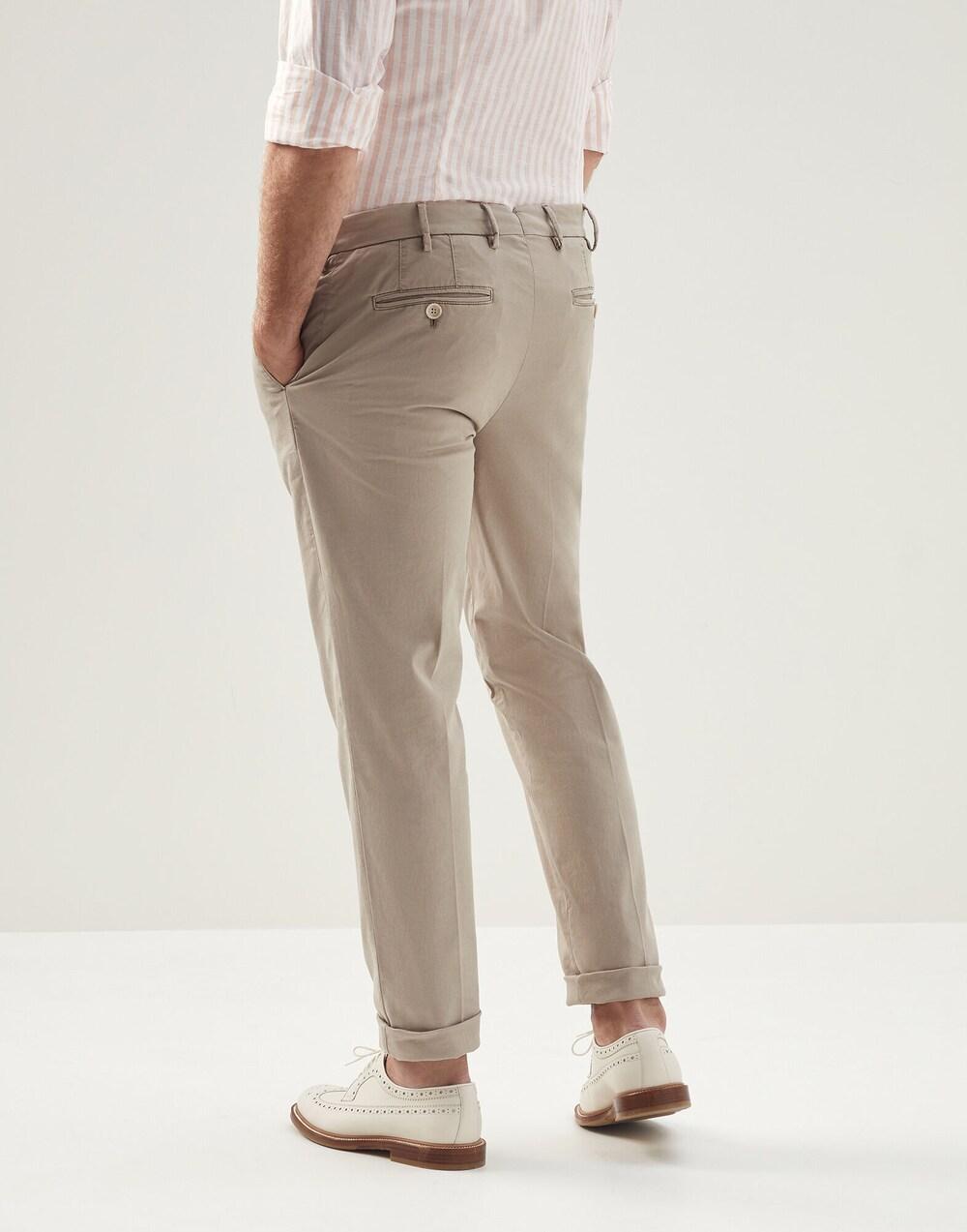BRUNELLO CUCINELLI MEN'S CLAY TAILORED TROUSERS
