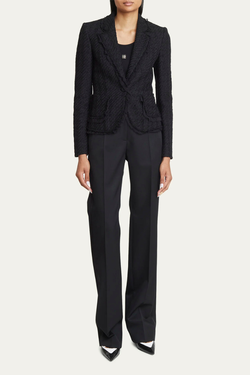 Givenchy Tweed Froufrou Jacket-Black