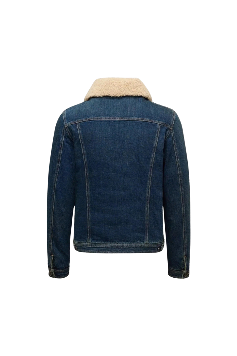 MooRER TABURNO-104 Denim Down Jacket Blu