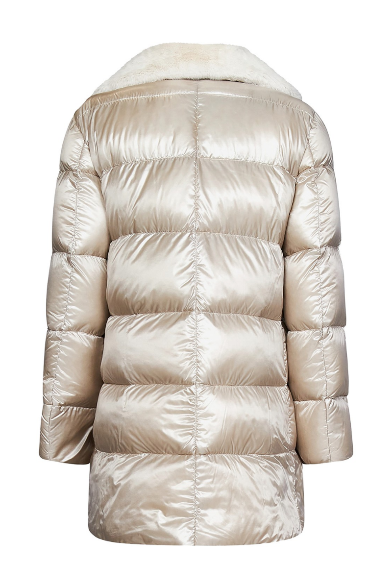 Herno Women's Puffer Jacket with Faux Fur Collar