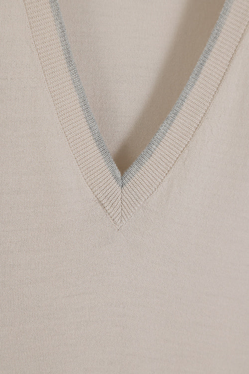 ELEVENTY WOMEN'S LIGHT BEIGE RELAXED SWEATER