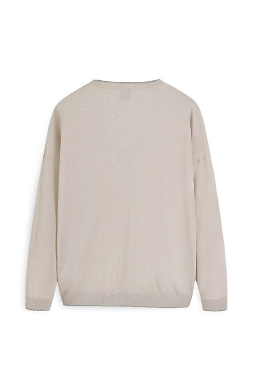 ELEVENTY WOMEN'S LIGHT BEIGE RELAXED SWEATER