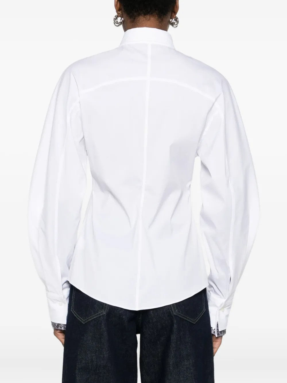 BRUNELLO CUCINELLI WOMEN'S WHITE CLASSIC BUTTON SHIRT