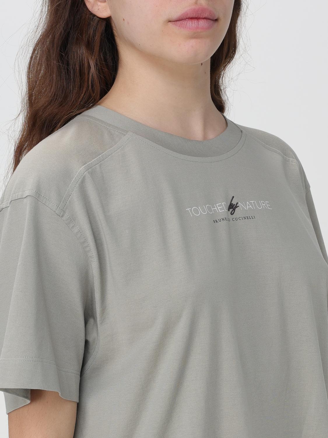 BRUNELLO CUCINELLI WOMEN'S LIGHT GREY BOXY SHIRT