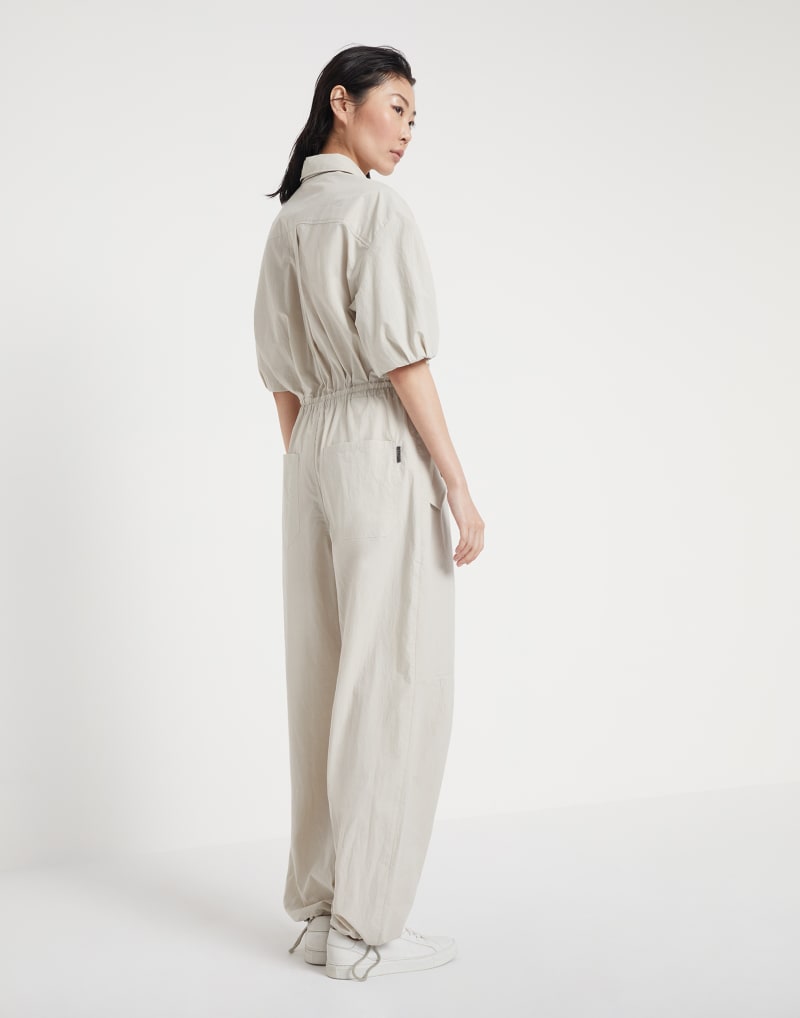 BRUNELLO CUCINELLI WOMEN'S LIGHT BEIGE RELAXED JUMPSUIT