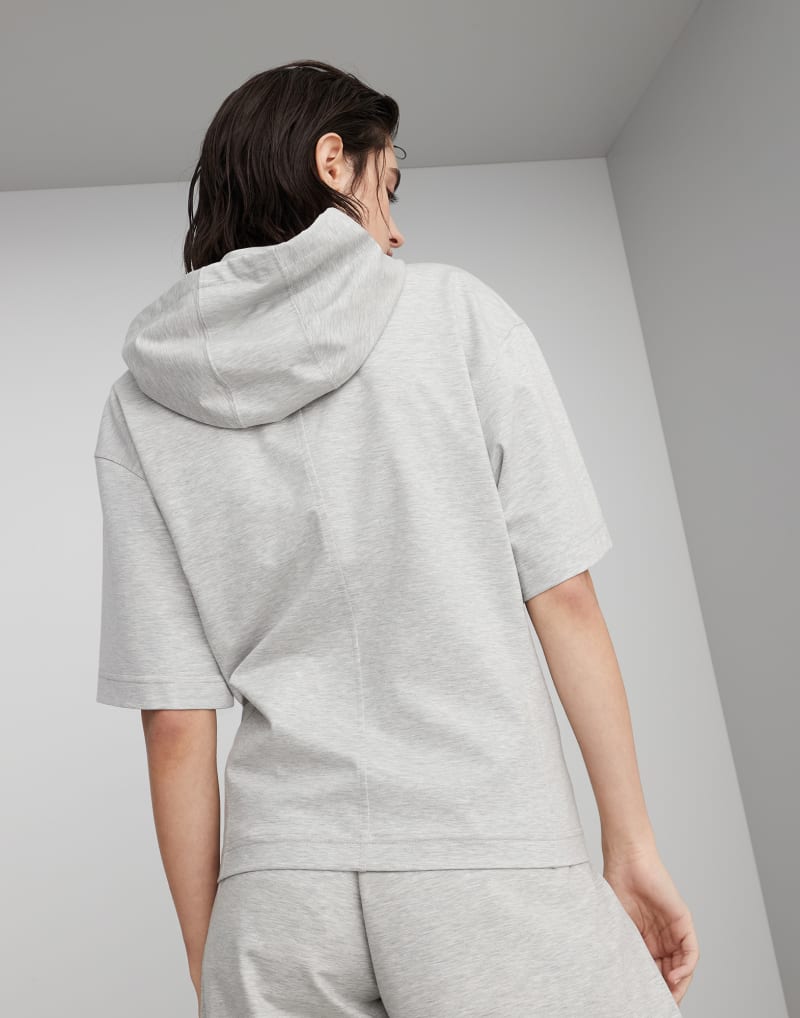 BRUNELLO CUCINELLI WOMEN'S LIGHT GREY RELAXED HOODIE