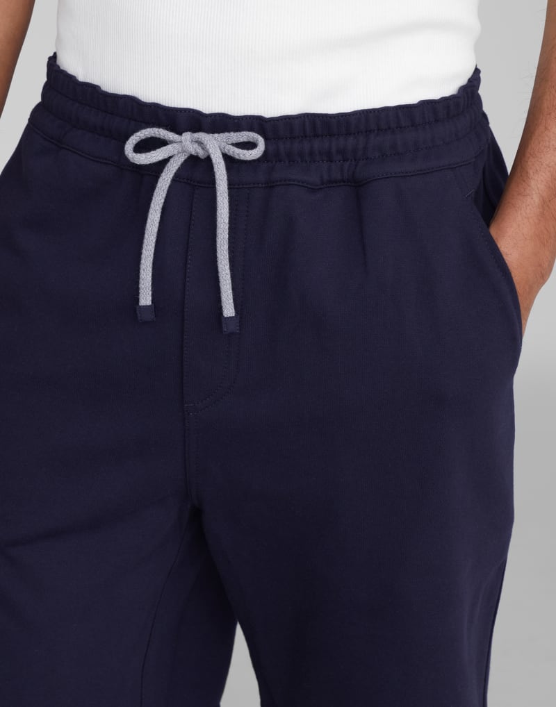 BRUNELLO CUCINELLI MEN'S NAVY COTTON DRAWSTRING SHORTS