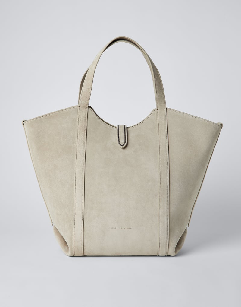 BRUNELLO CUCINELLI WOMEN'S LIGHT BEIGE LEATHER TOTE