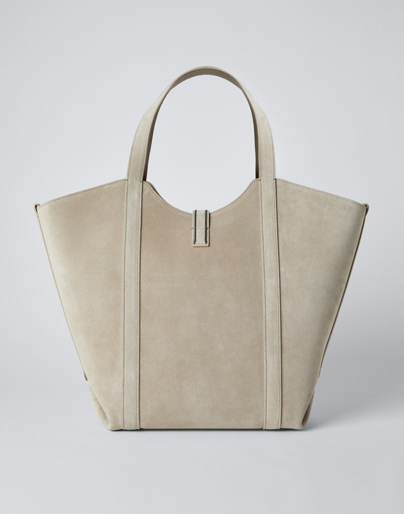 BRUNELLO CUCINELLI WOMEN'S LIGHT BEIGE LEATHER TOTE