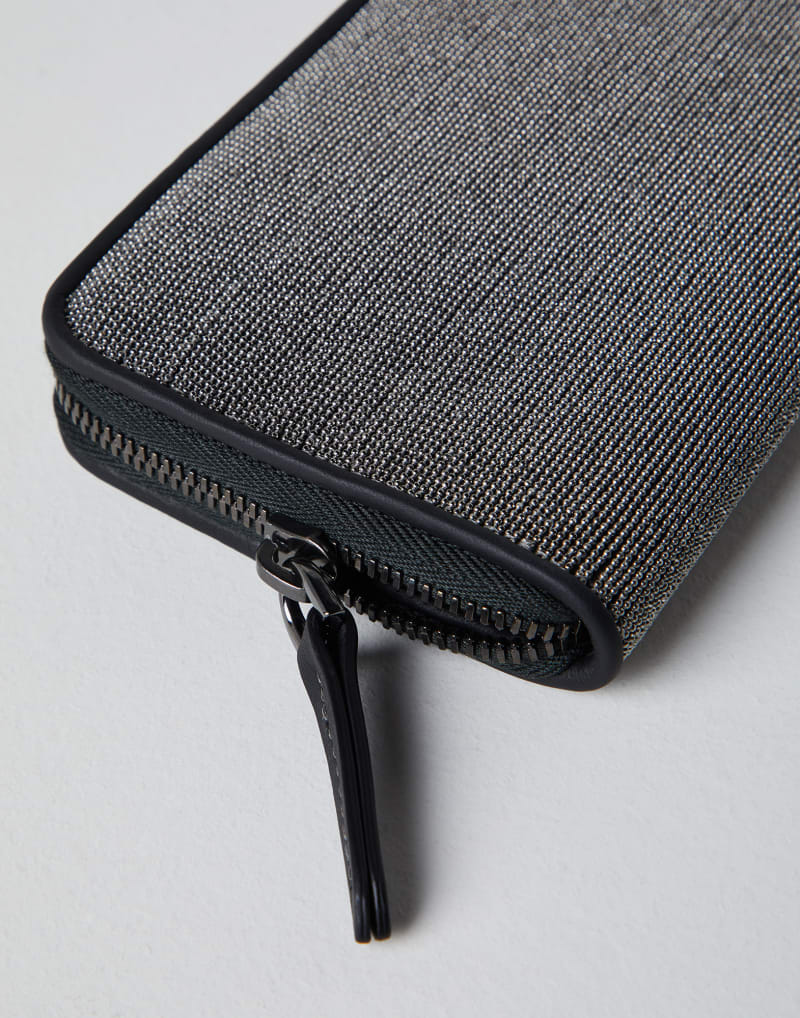 BRUNELLO CUCINELLI WOMEN'S DARK GREY TEXTURED WALLET
