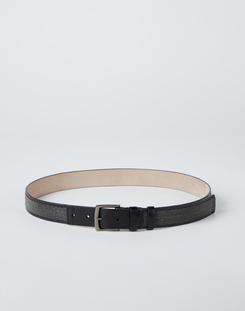 BRUNELLO CUCINELLI WOMEN'S BLACK LEATHER BELT