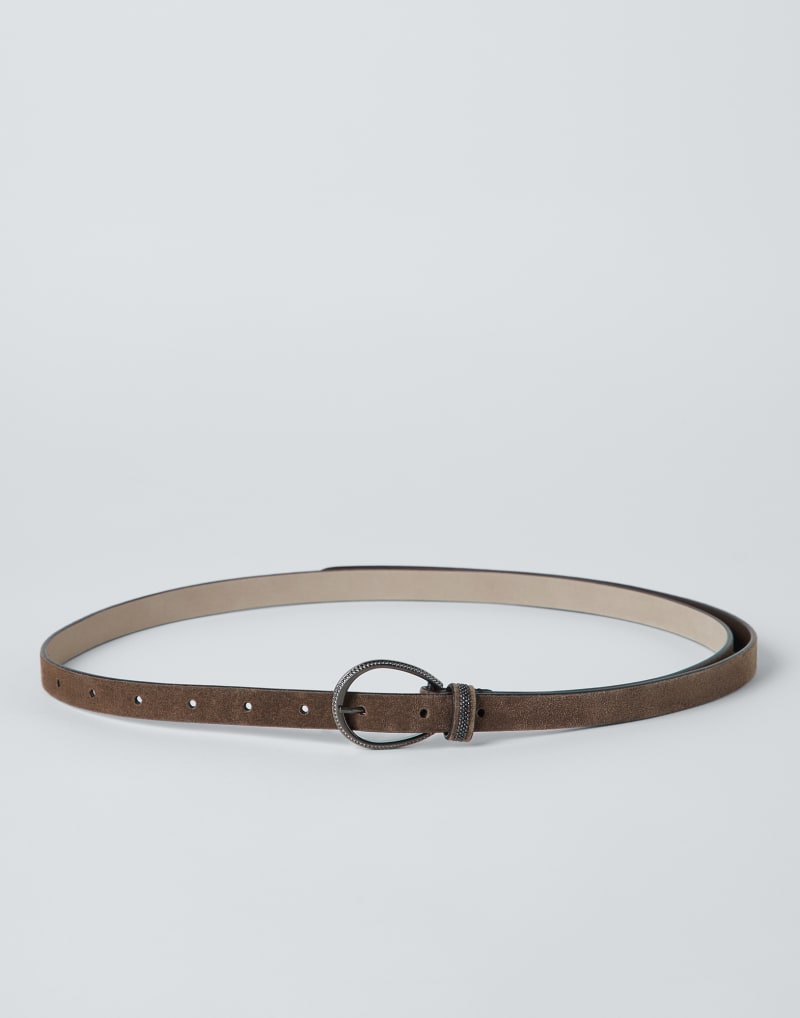 BRUNELLO CUCINELLI WOMEN'S BROWN LEATHER BELT