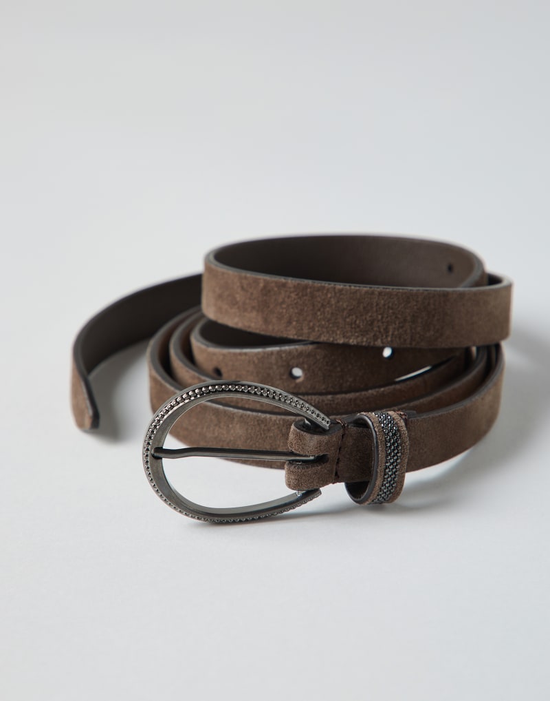 BRUNELLO CUCINELLI WOMEN'S BROWN LEATHER BELT