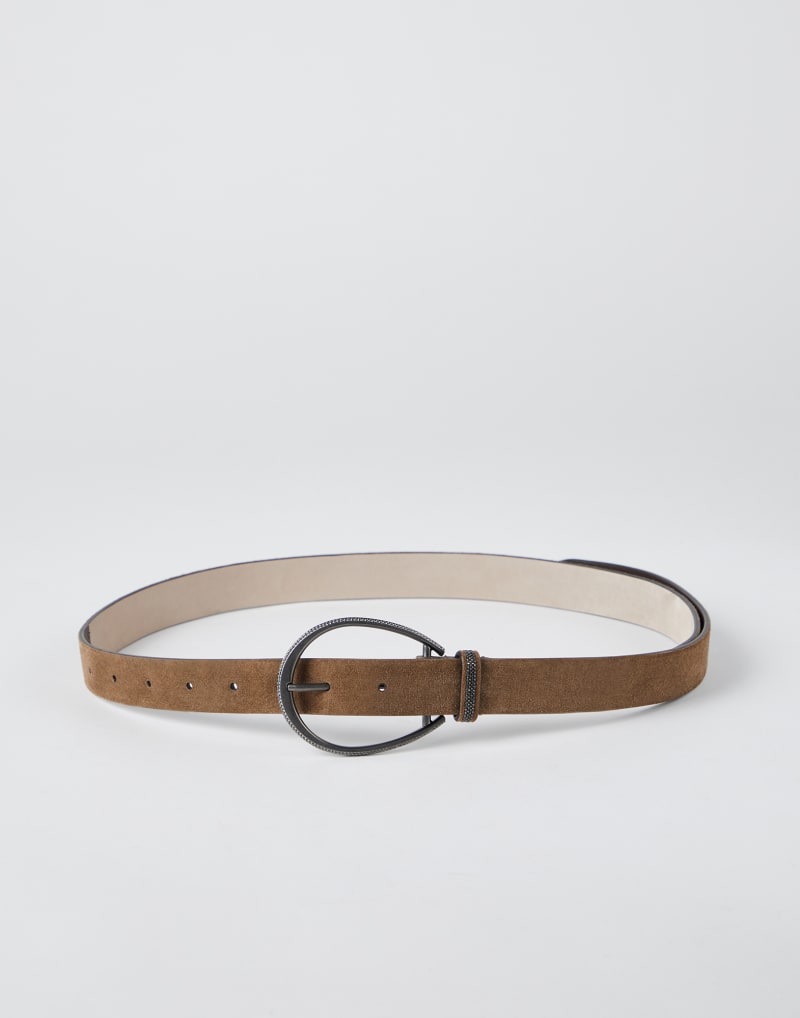 BRUNELLO CUCINELLI WOMEN'S BROWN LEATHER BELT