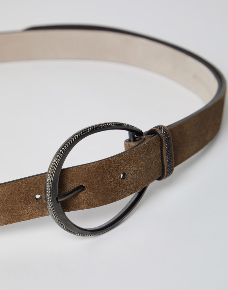 BRUNELLO CUCINELLI WOMEN'S BROWN LEATHER BELT