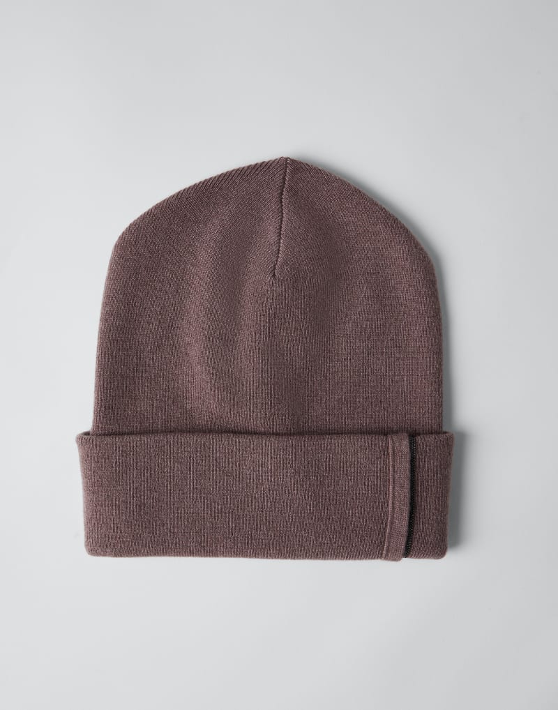 BRUNELLO CUCINELLI WOMEN'S BROWN WOOL KNIT HAT