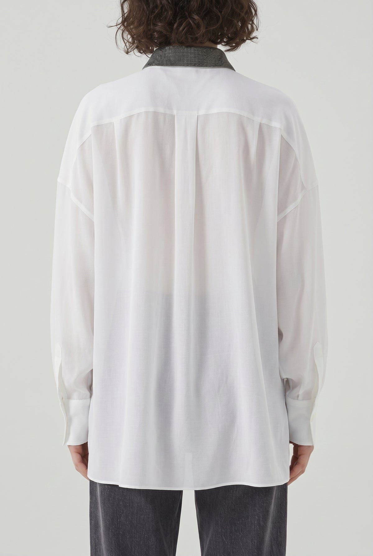 BRUNELLO CUCINELLI WOMEN'S WHITE RELAXED COTTON SHIRT
