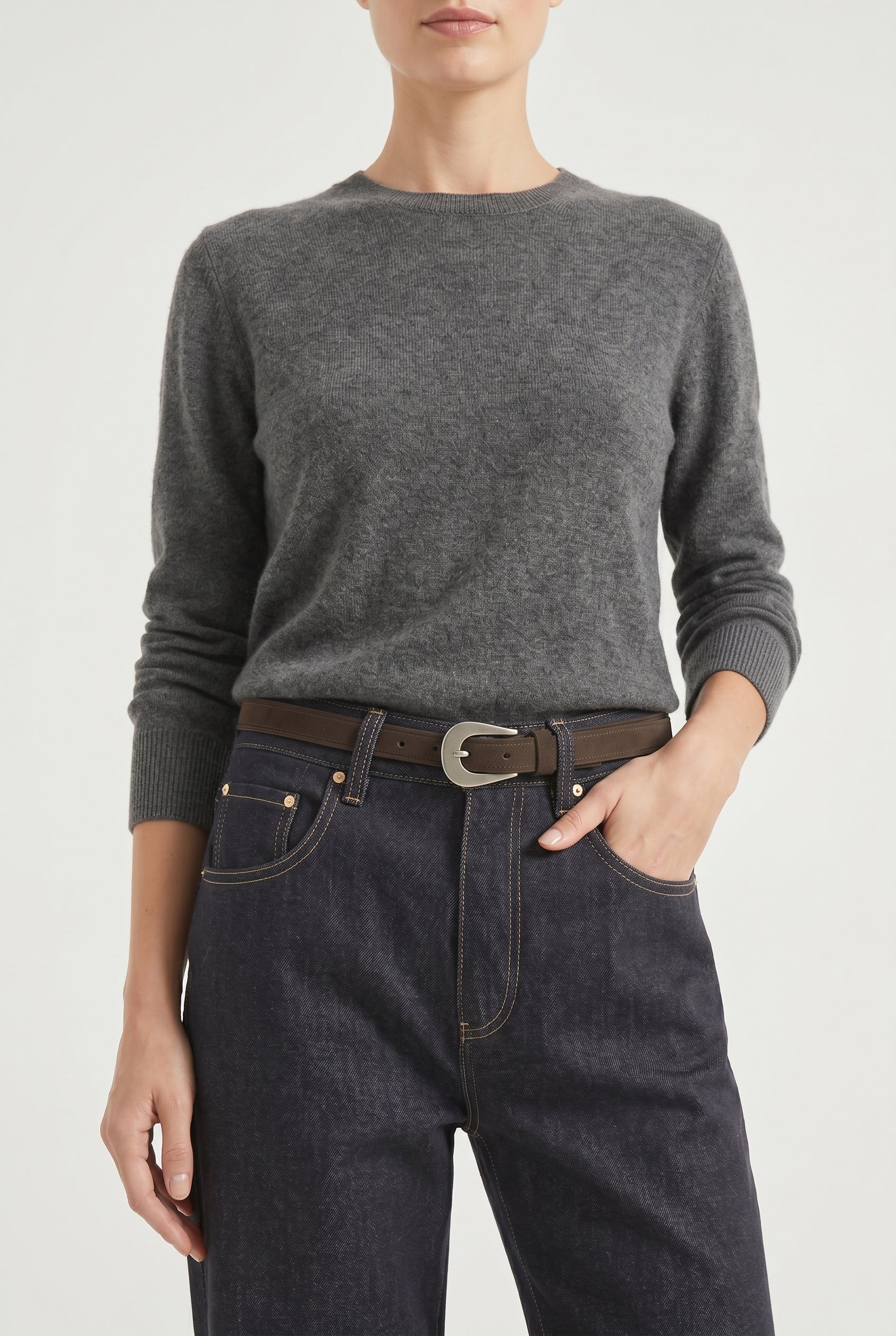 BRUNELLO CUCINELLI WOMEN'S DARK BLUE WIDE TROUSERS
