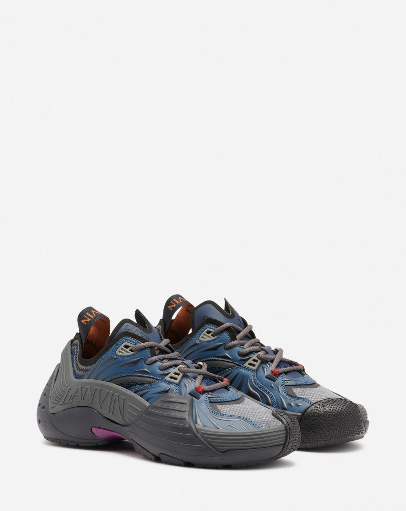 LANVIN MEN'S BLUE LOW-TOP SNEAKERS