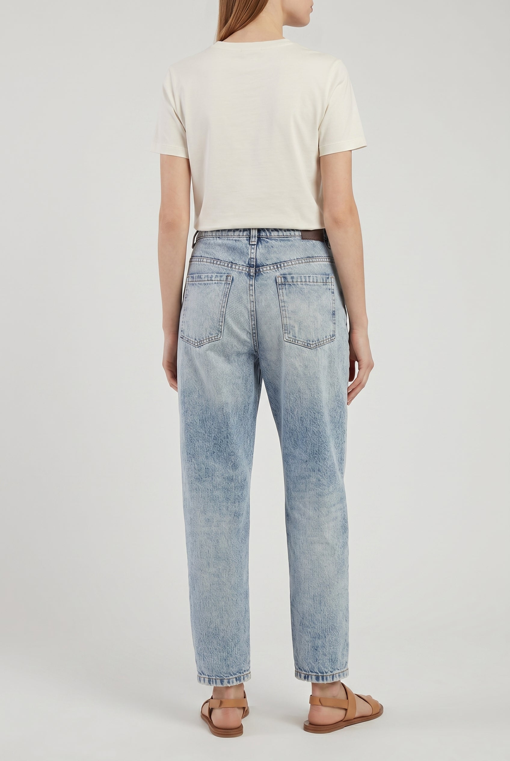 BRUNELLO CUCINELLI WOMEN'S LIGHT BLUE RELAXED TROUSERS