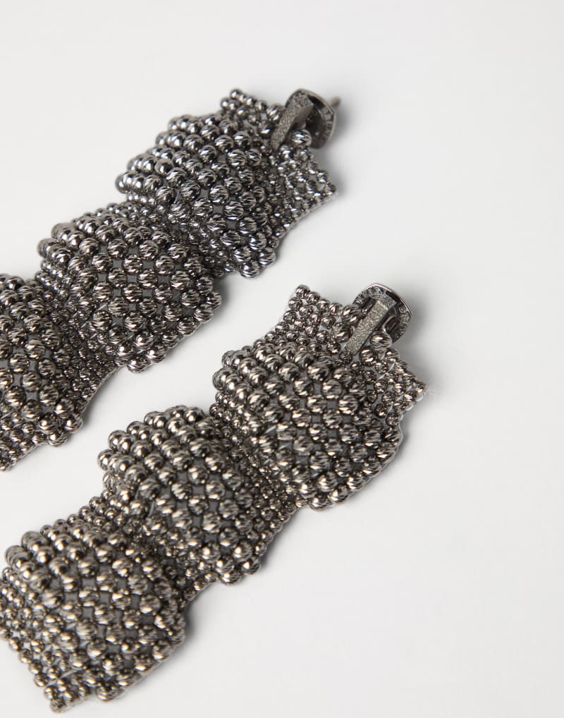 BRUNELLO CUCINELLI WOMEN'S SILVER TEXTURED DROP EARRINGS