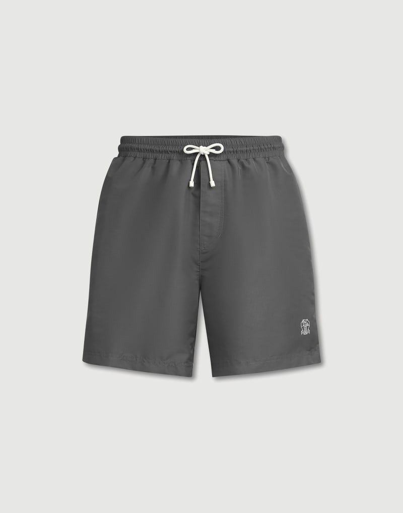 BRUNELLO CUCINELLI MEN'S DARK GREY SWIM SHORTS