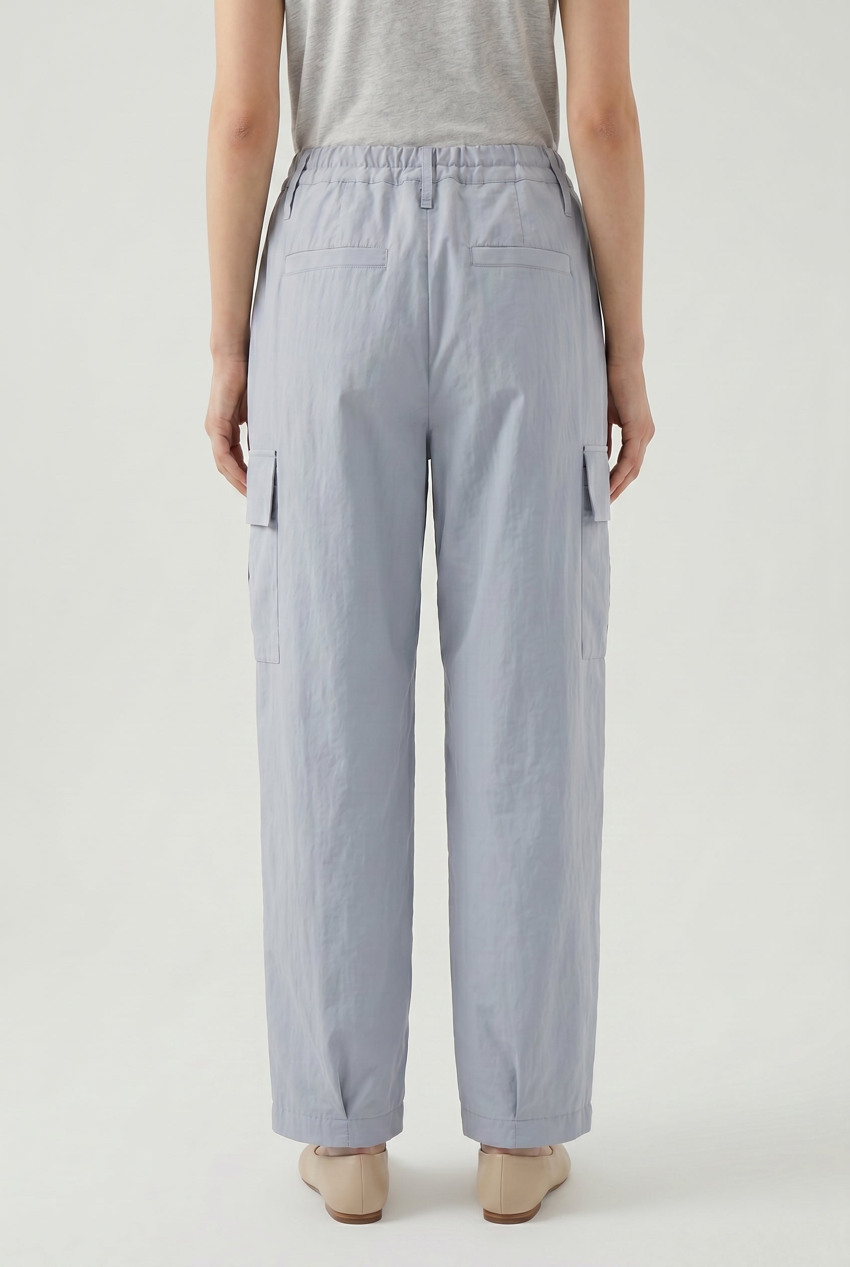 BRUNELLO CUCINELLI WOMEN'S LIGHT BLUE RELAXED TROUSERS