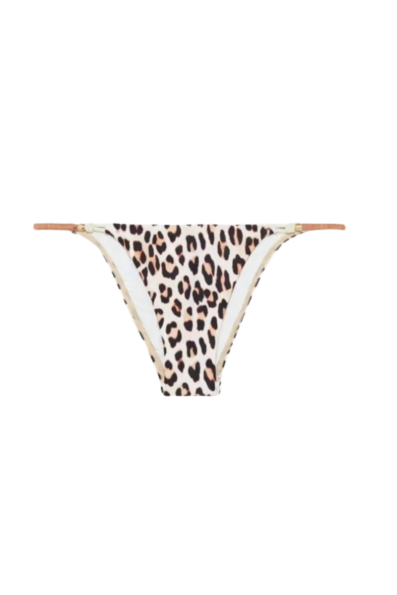Vix Paula Hermanny Scarlett Elis embellished leopard print bikini bottom