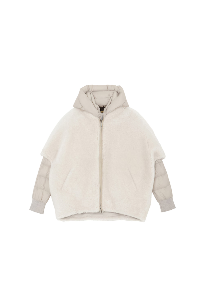 MooRER SP-PEGASO-KS3 Layered Down Jacket Mandorla