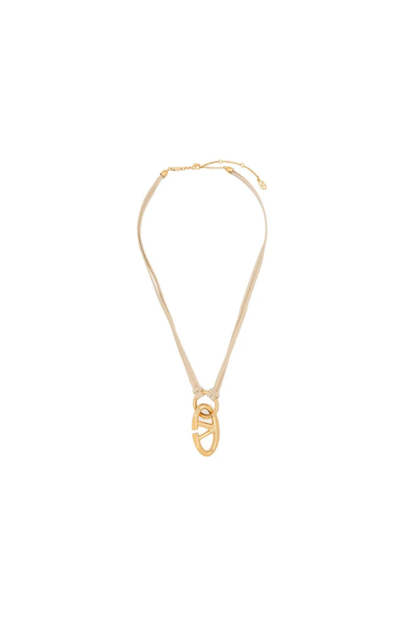 Valentino Garavani Vlogo Rope Necklace In Corda