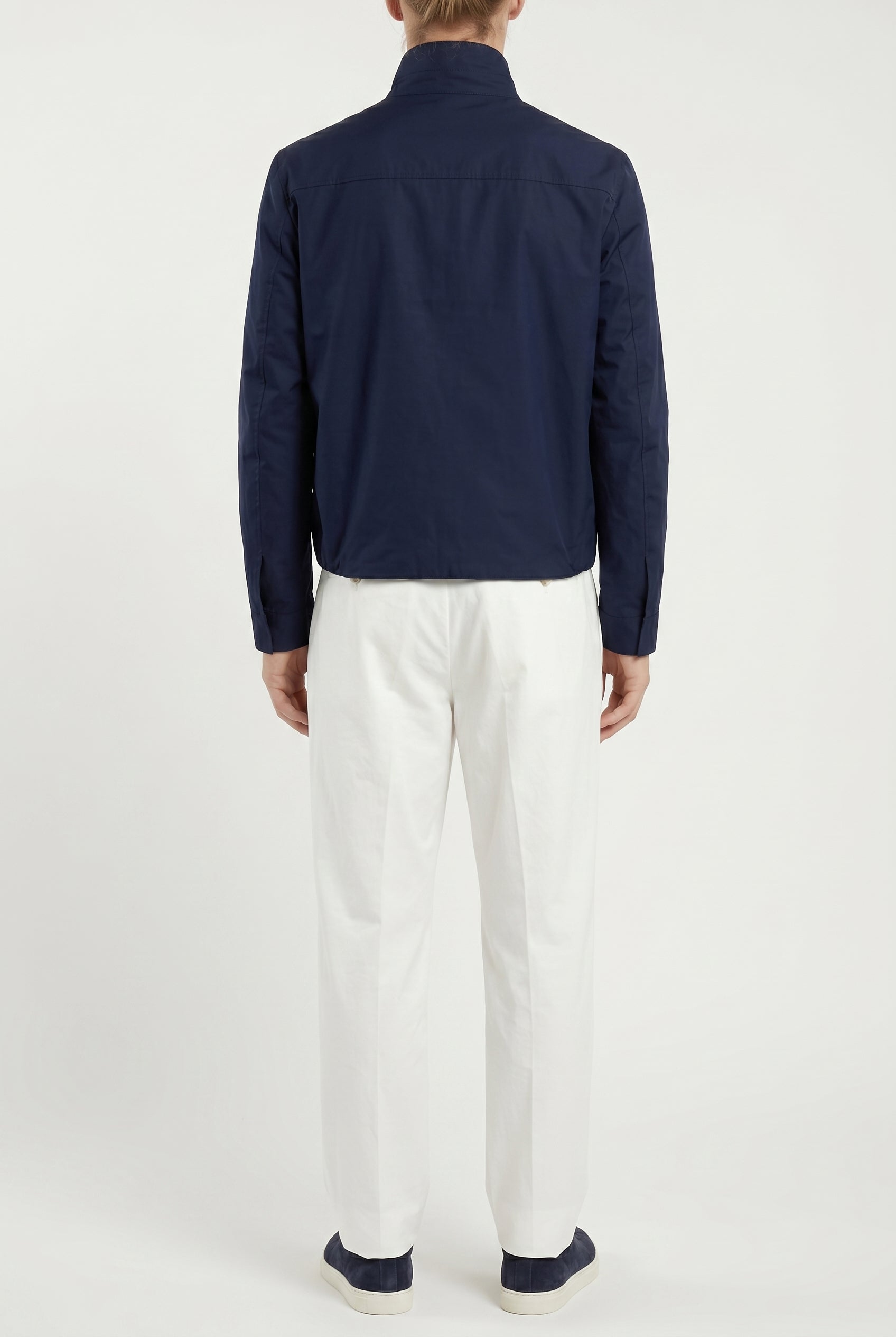BRUNELLO CUCINELLI MEN'S DARK BLUE ZIP JACKET