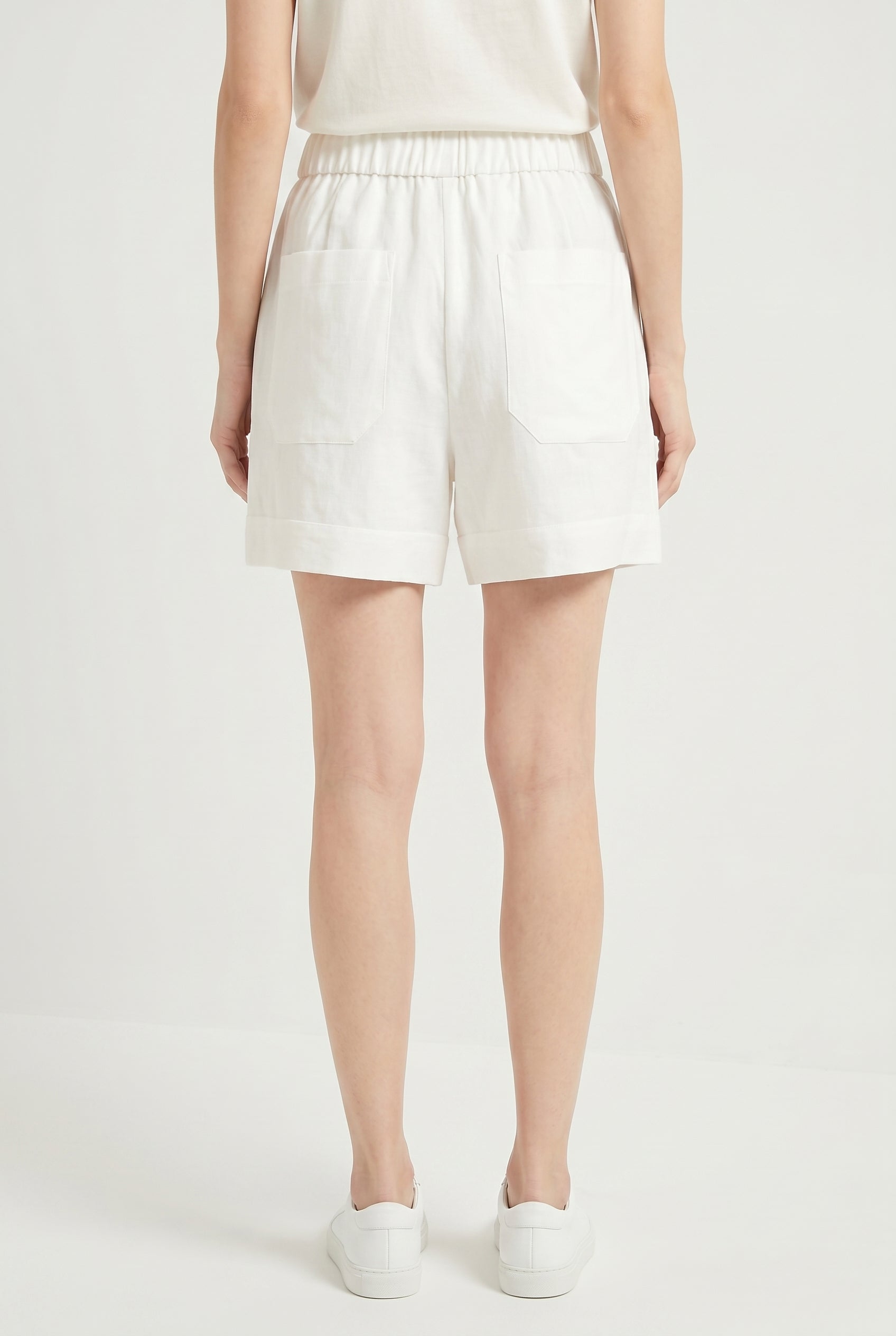 BRUNELLO CUCINELLI WOMEN'S WHITE RELAXED SHORTS
