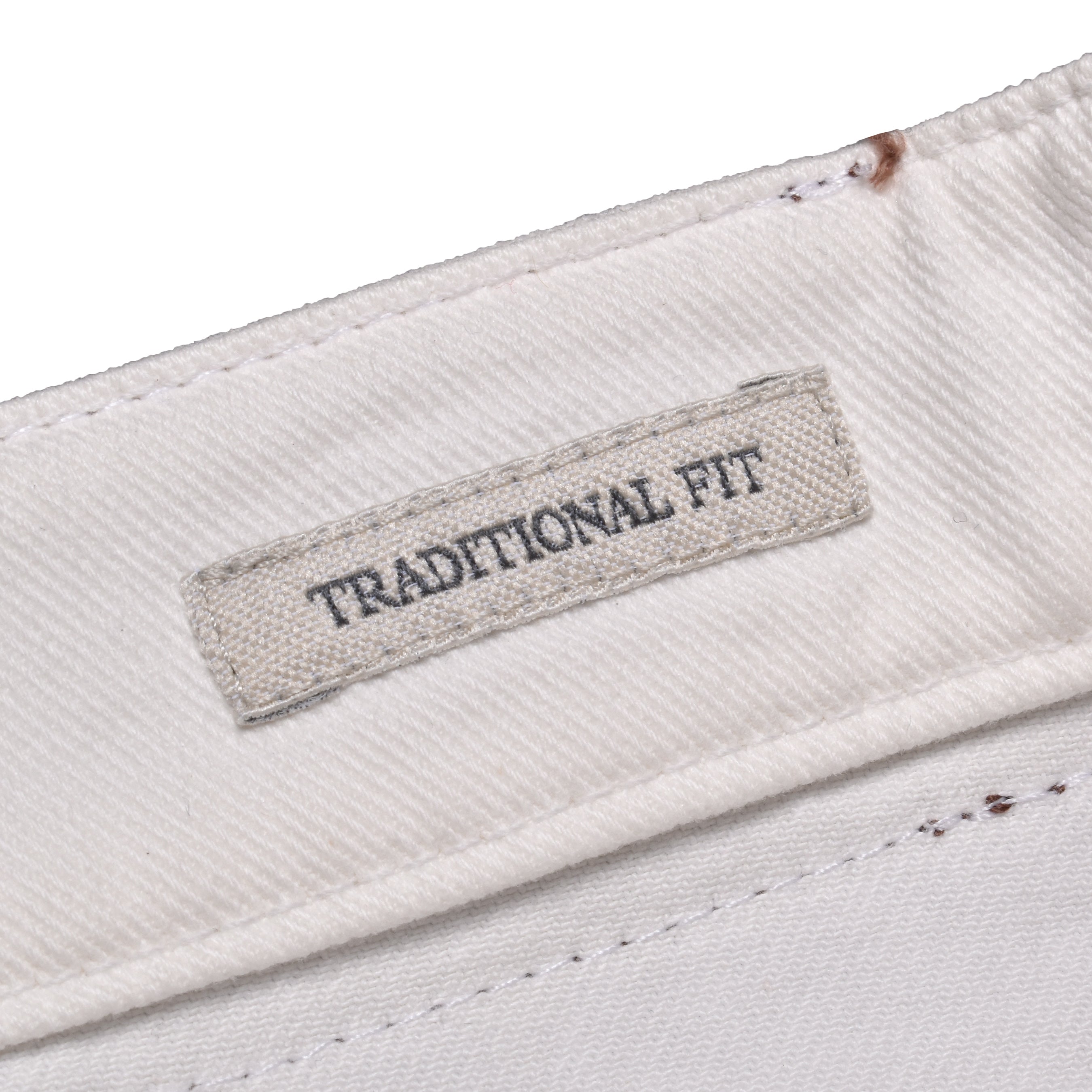 BRUNELLO CUCINELLI MEN'S WHITE TRADITIONAL FIT TROUSERS